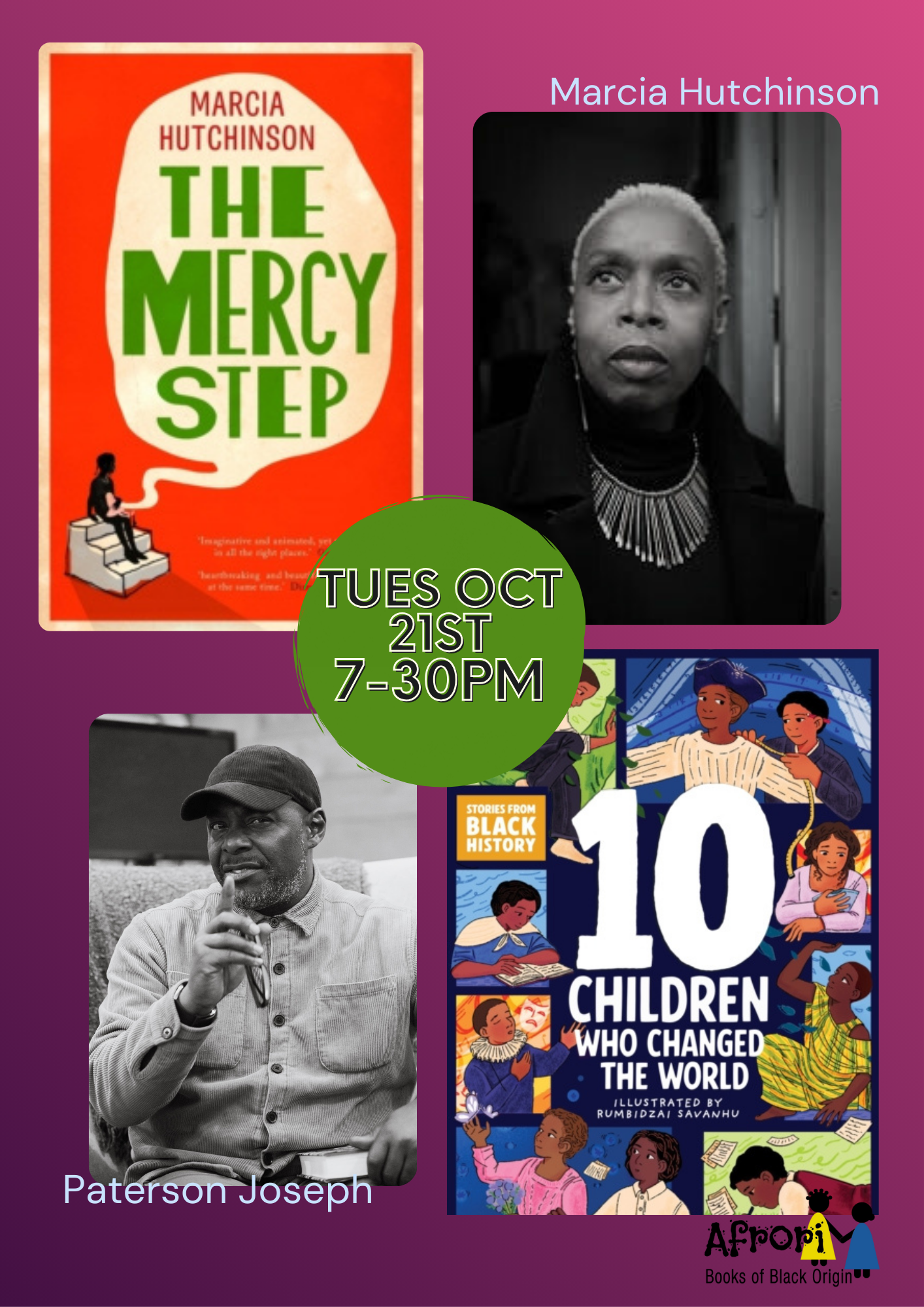 In Conversation: Marcia Hutchinson and Paterson Joseph.