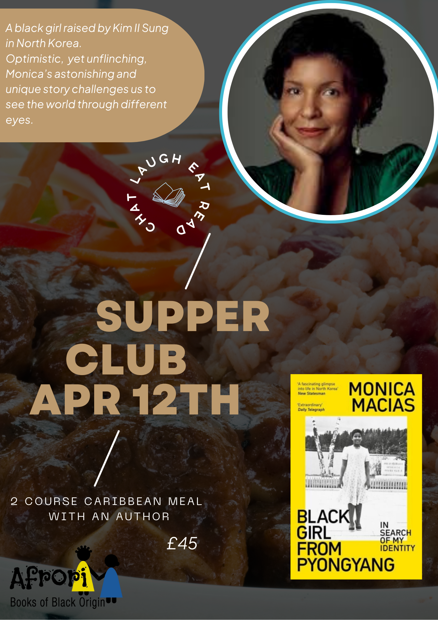 Supper Club 12th April with Author Monica Macias