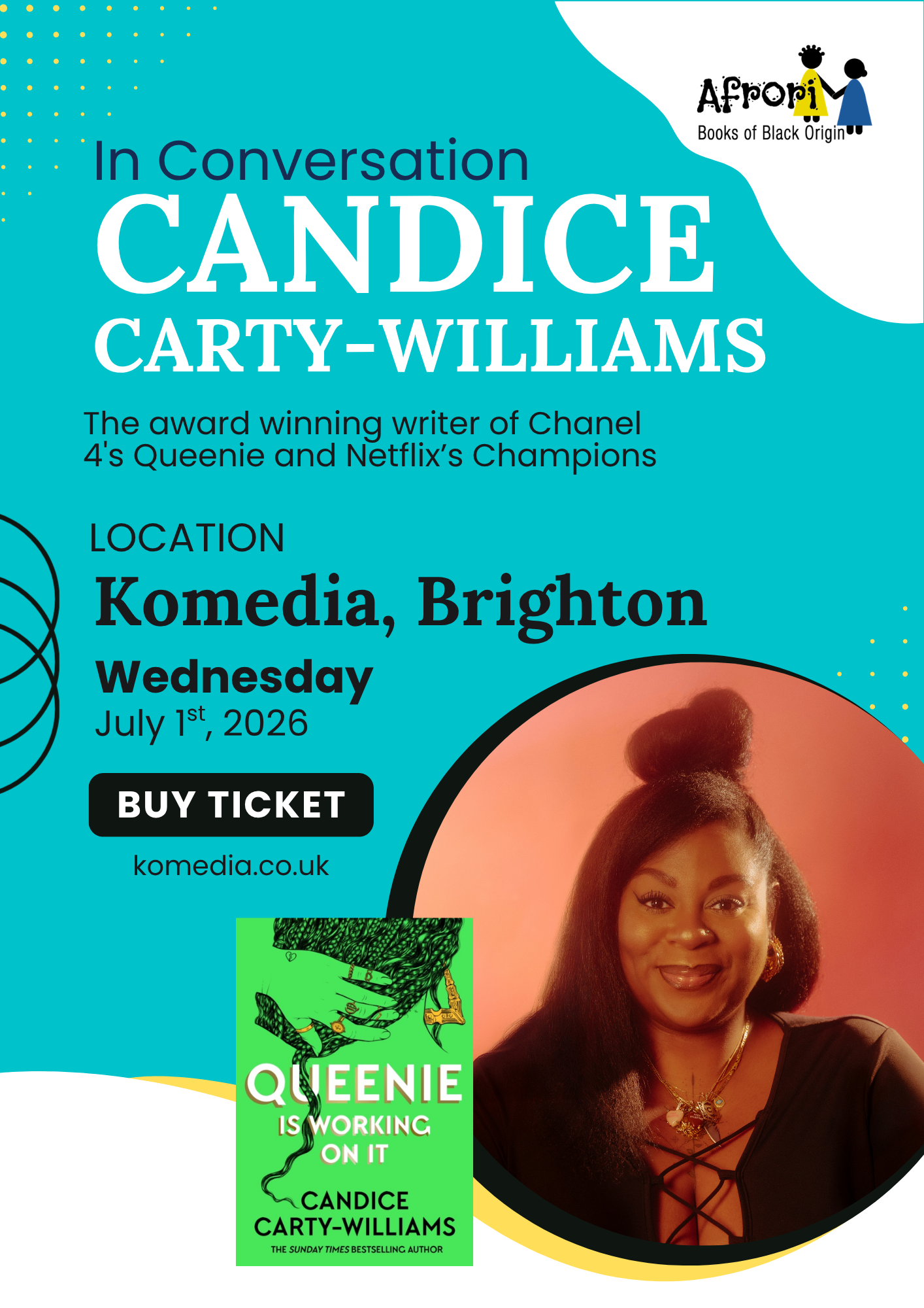 In Conversation: Candice Carty Williams- Author of hit TV shows Queenie and Champions - Afrori Books LTD