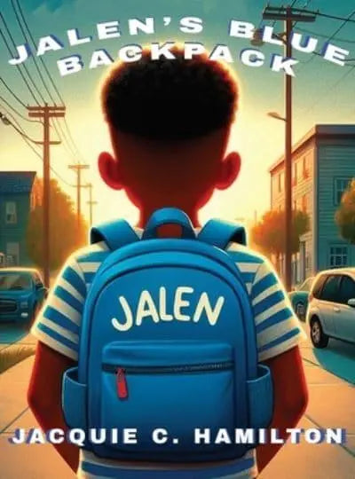 Jalen's Blue Backpack by Jacquie C Hamilton
